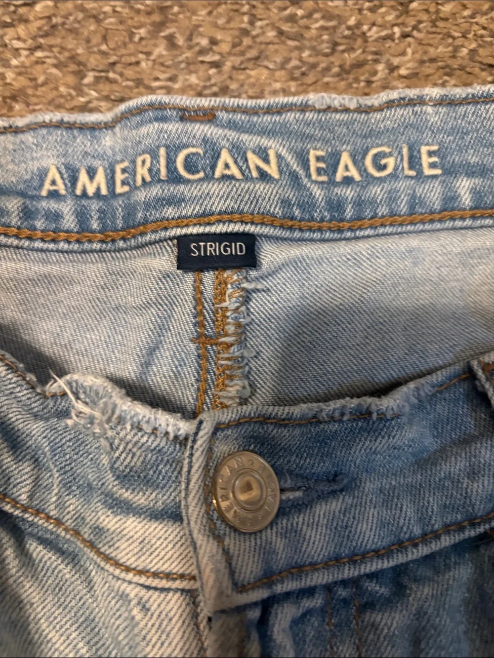 American Eagle Outfitters Light Wash Distressed Denim Shorts
